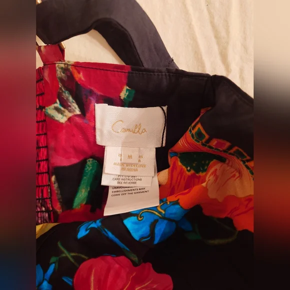 NWOT Stunning Camilla "Away With the Fairies" Floral Maxi Dress M Embellished - Picture 16 of 17